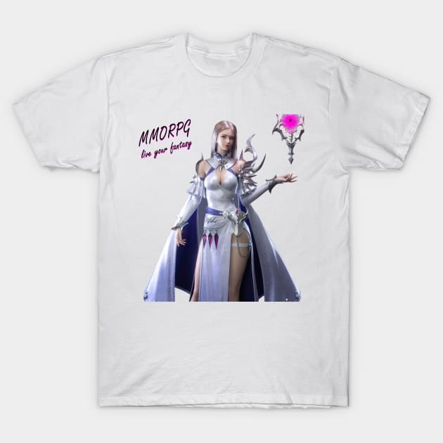 Asian Fantasy MMORPG Character T-Shirt by GamingAtMax